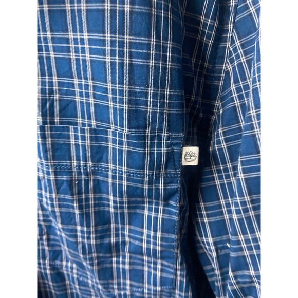 Timberland Button Down Shirt Mens Large Blue Long Sleeve Casual Outdoors Work - Picture 6 of 6